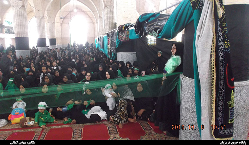 سوگواره شیرخوارگان حسینی در مسجد جامع هشت بندی برگزاری شد + تصاویر