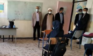 گزارش تصویری/ بازدید رئیس شورای آموزش و پرورش شهرستان ابوموسی از مدارس در اولین روز بازگشایی حضوری