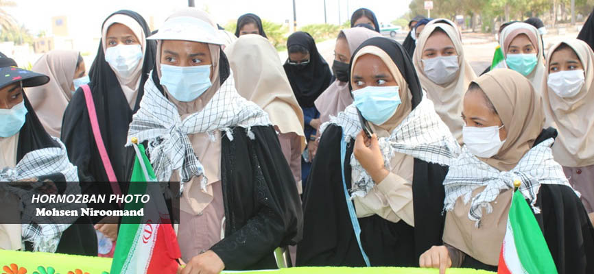 گزارش تصویری/ مراسم یوم الله سیزدهم آبان در جزیره ابوموسی جنوبی ترین نقطه ایران