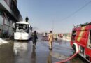 اتصالی در سیستم برق علت آتش سوزی اتوبوس در بندرعباس