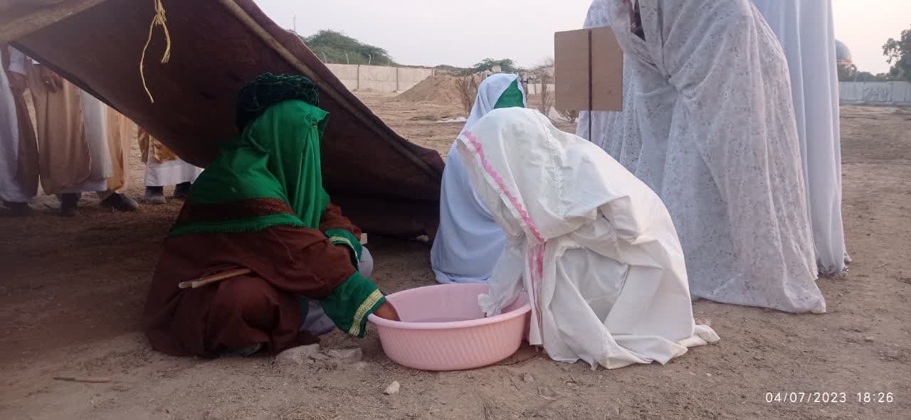 گزارش تصویری/ بازسازی واقعه غدیر خم در جزیره ابوموسی