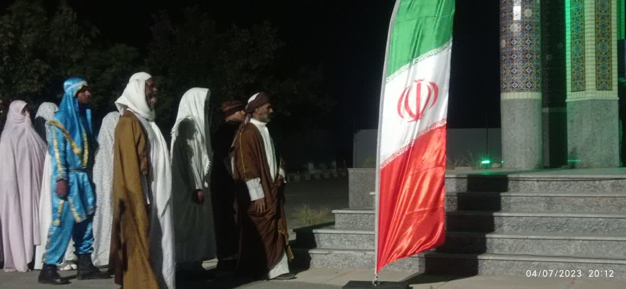 گزارش تصویری/ بازسازی واقعه غدیر خم در جزیره ابوموسی