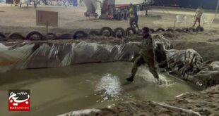 حضور بسیجیان حوزه مقاومت سلمان فارسی بخش شهاب در مسابقه رزم‌آوران بسیج شهرستان قشم