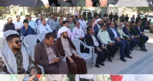 مراسم غبارروبی گلزار مطهر شهدای گمنام و شهدای شهر بستک