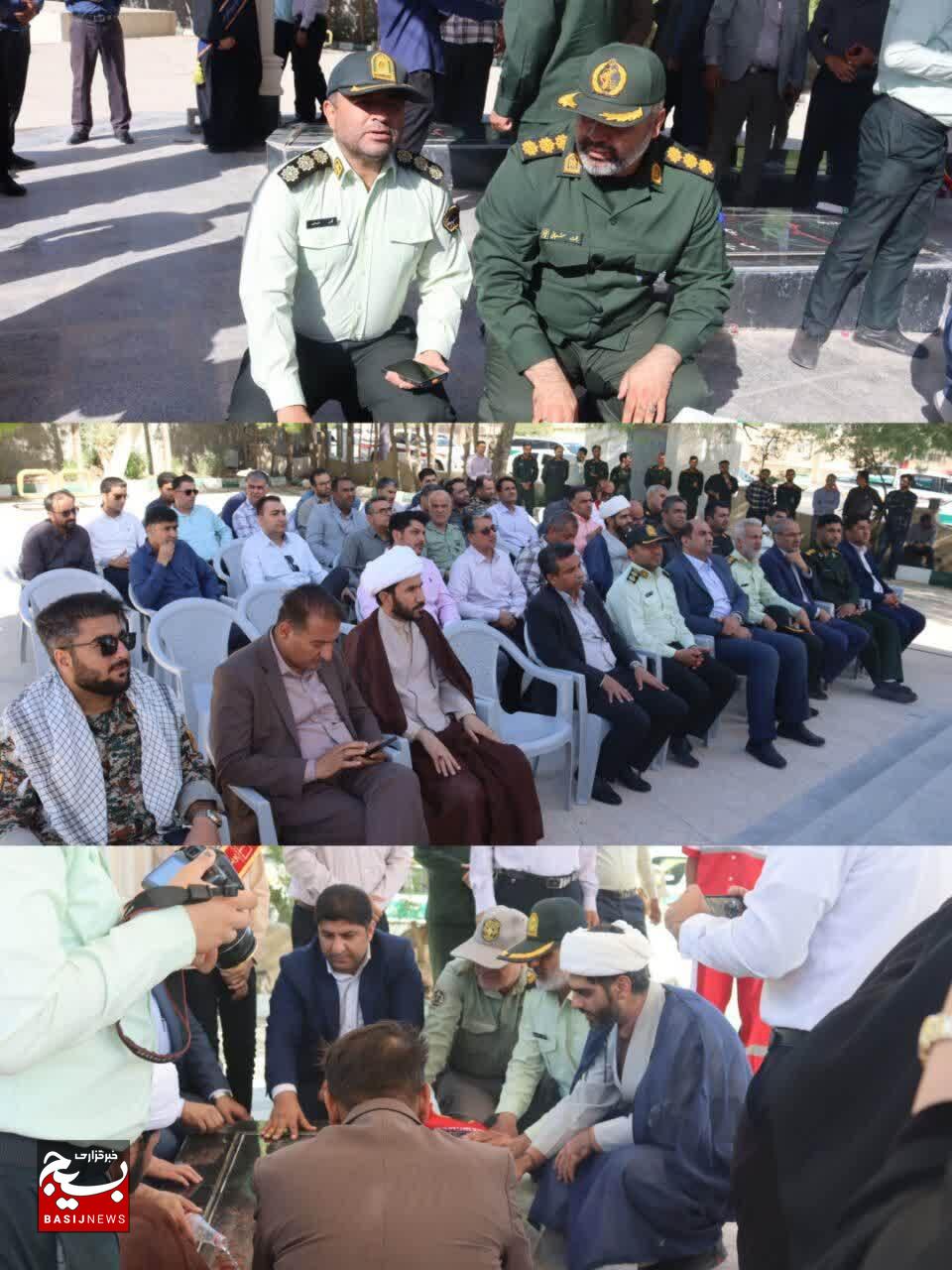 مراسم غبارروبی گلزار مطهر شهدای گمنام و شهدای شهر بستک