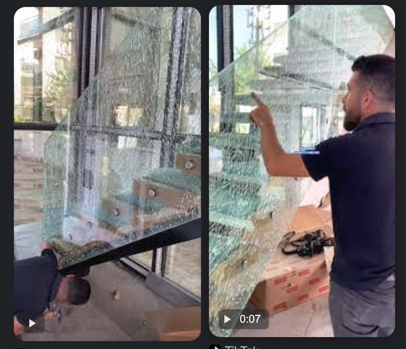 طراحی شیشهی شکسته برای راه پله در ویدیوهای این روزها زیاد دیده میشود