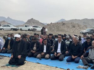 برگزاری مراسم دعای ندبه و نماز استسقاء در دشت‌های صحرای فاریاب با درخواست نزول باران