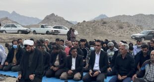 برگزاری مراسم دعای ندبه و نماز استسقاء در دشت‌های صحرای فاریاب با درخواست نزول باران