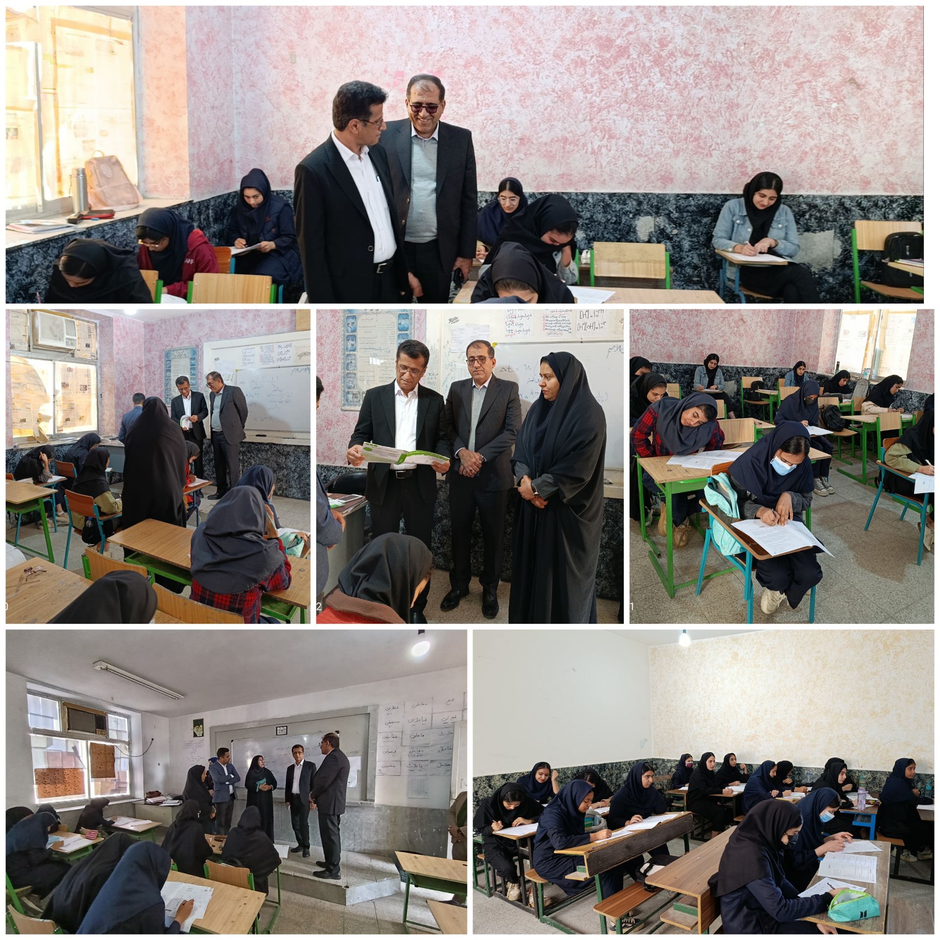 بازدید مدیرکل آموزش و پرورش هرمزگان از روند برگزاری آزمون پایش کیفیت آموزشی در مدارس متوسطه دوم ناحیه یک بندرعباس