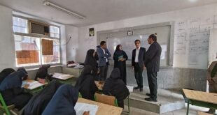 بازدید مدیرکل آموزش و پرورش هرمزگان از روند برگزاری آزمون پایش کیفیت آموزشی در مدارس متوسطه دوم ناحیه یک بندرعباس